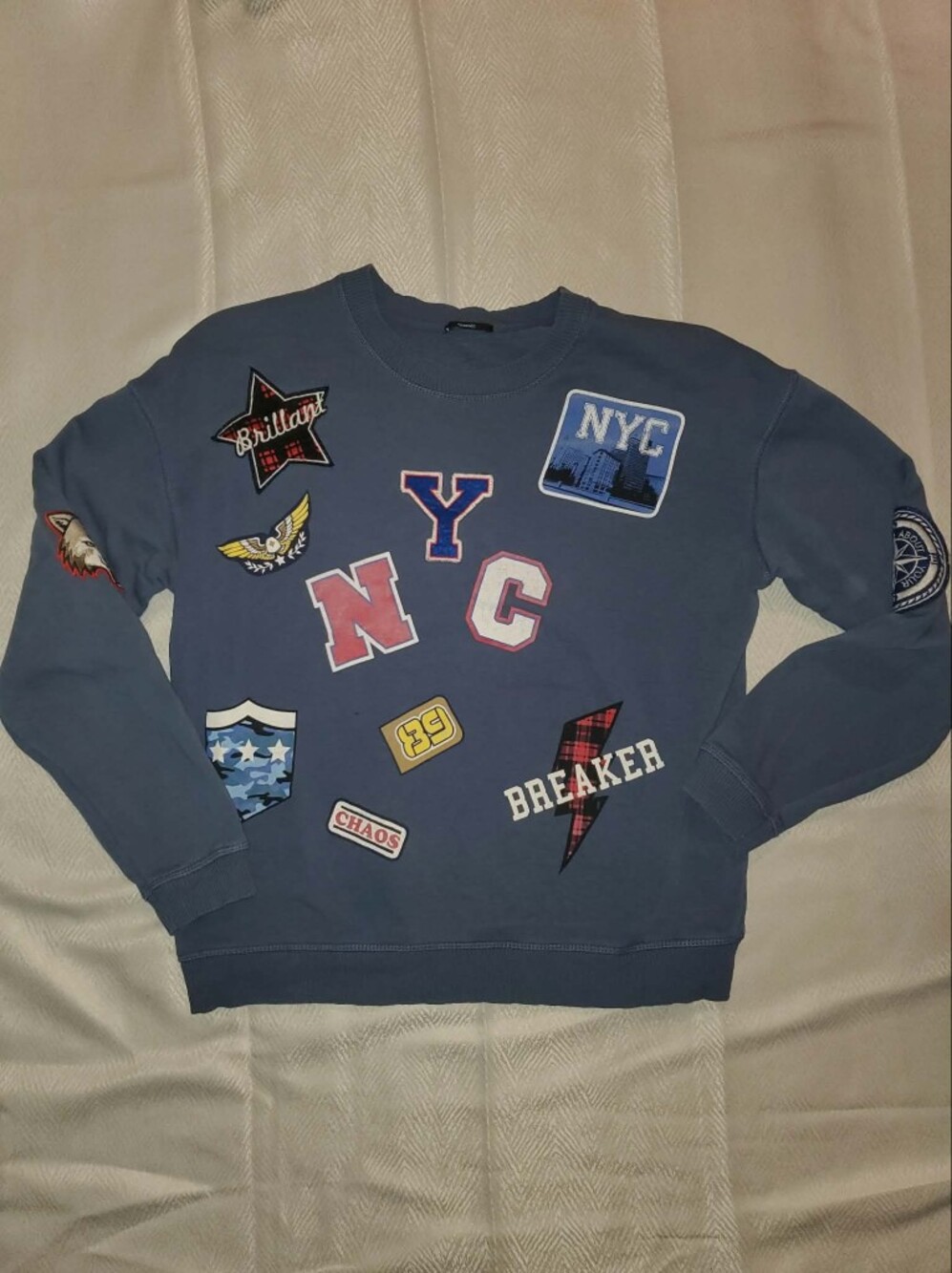 Tezenis Men's Graphic Patch Sweatshirt in Blue